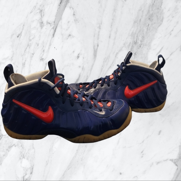 orange and navy foamposites